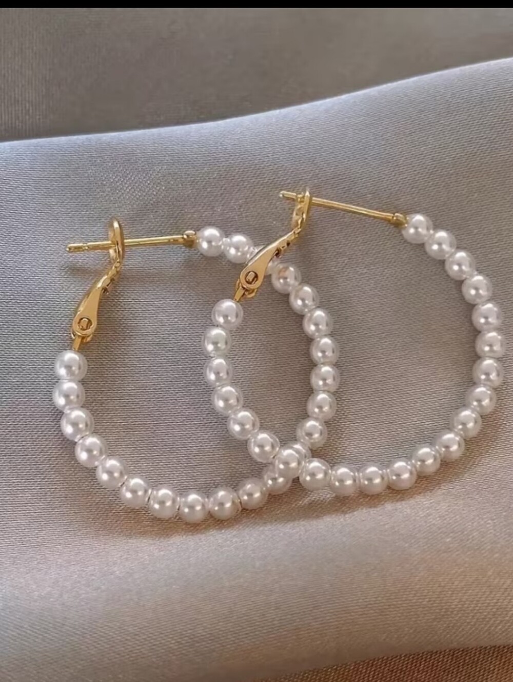Pear Hoop Earrings 2" - Picture 1 of 3